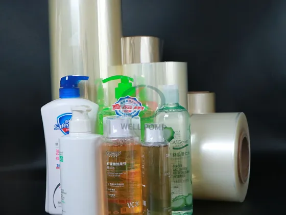 Pof shrink film water bottle labels roll film packaging