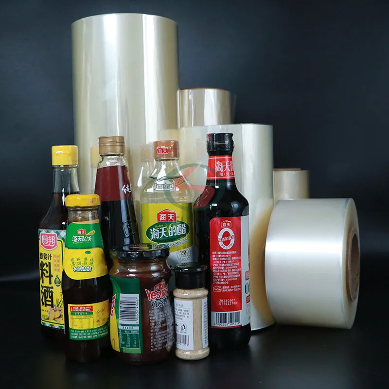 Pof shrink film water bottle labels roll film packaging